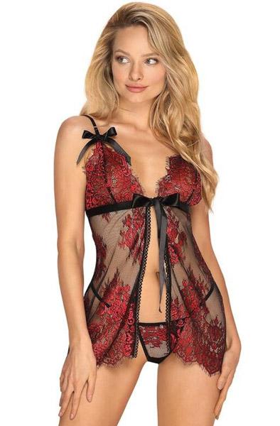 Obsessive Redessia Babydoll & Thong S/M Babydoll