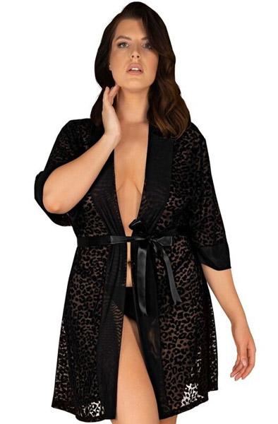 Obsessive Jagueria Peignoir 4XL/5XL Sexig morgonrock