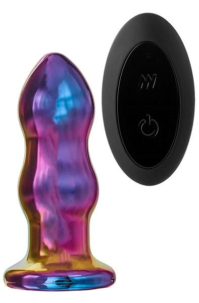 Glamour Glass Remote Vibe Curved Plug Analplugg i glas