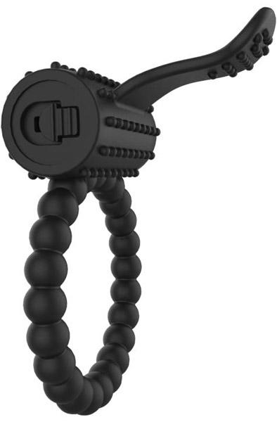 A-Gusto Vibrating Penis Ring Black Penisring med vibrator