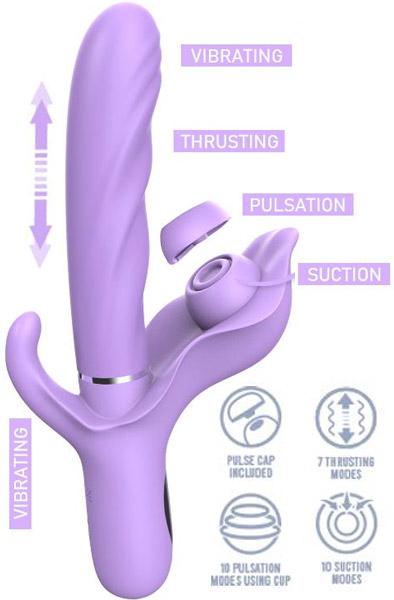 Apollo Thrusting Vibrator, Pulse & Suction Functions Vibrator