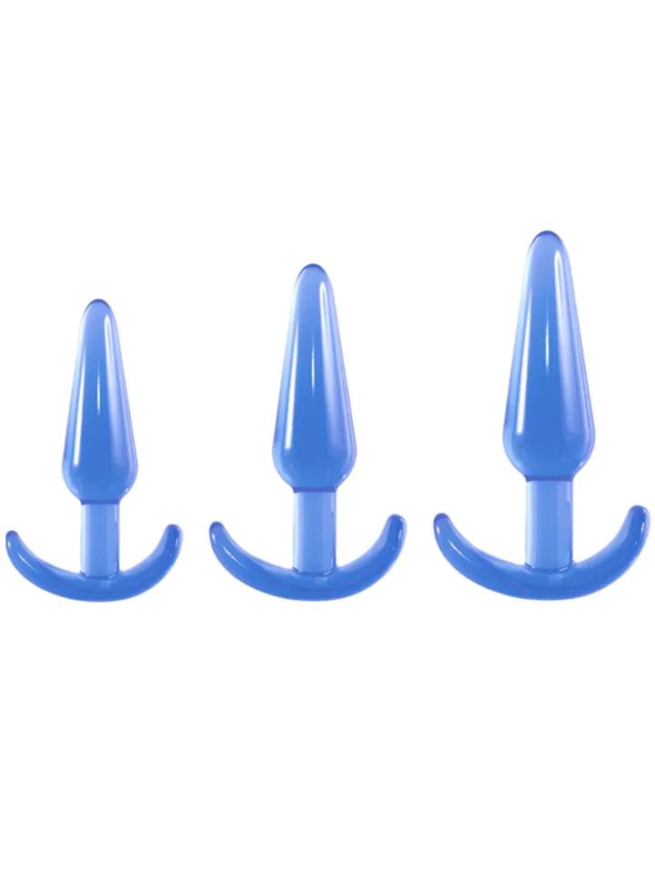 Triple Tapered Plug Set Blue Analpluggar paket