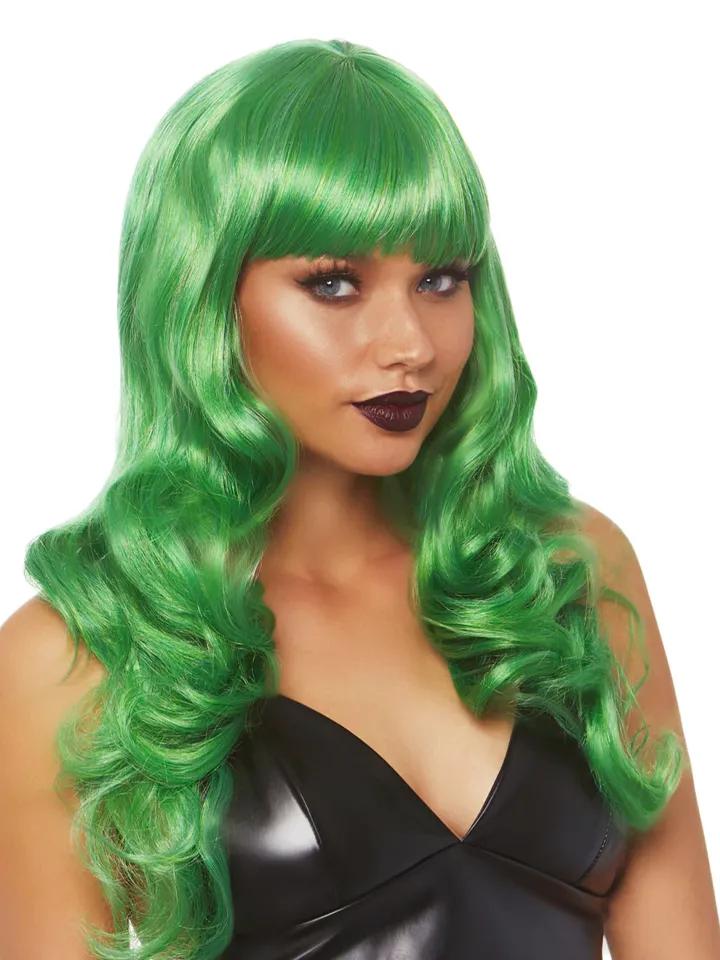 Leg Avenue Misfit Long Wavy Wig Green Peruk