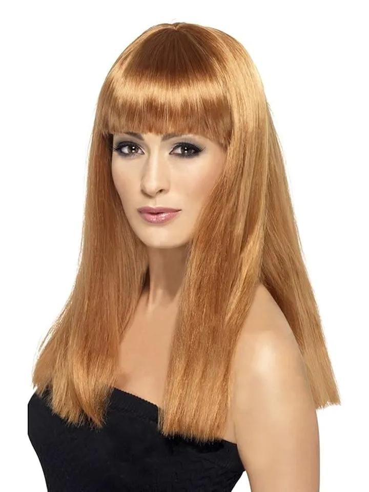 Glamourama Long Straight Wig Auburn Peruk
