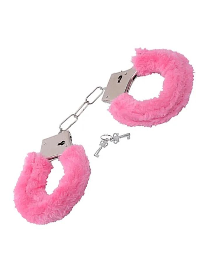 TOYZ4LOVERS Furry Handcuffs Pink Rosa handbojor