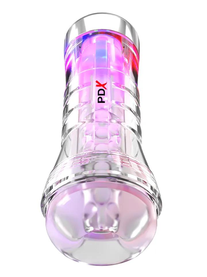 PDX Elite ViewTube XXL See-Thru EZ-Grip LED Stroker Stroker
