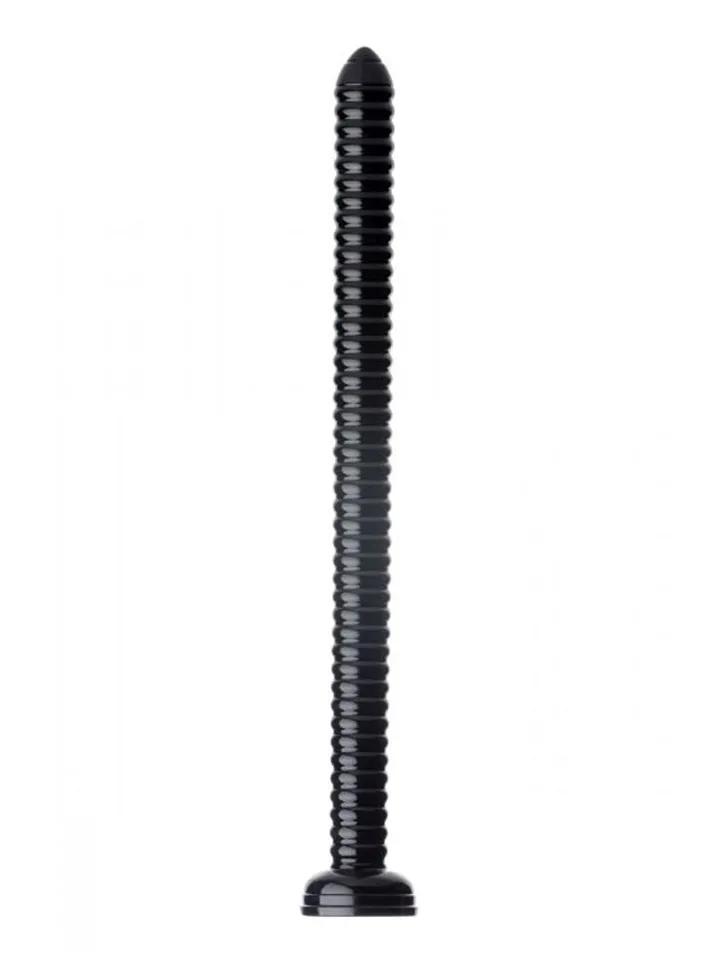 Hosed Ribbed Anal Snake 51 cm Extra lång analdildo