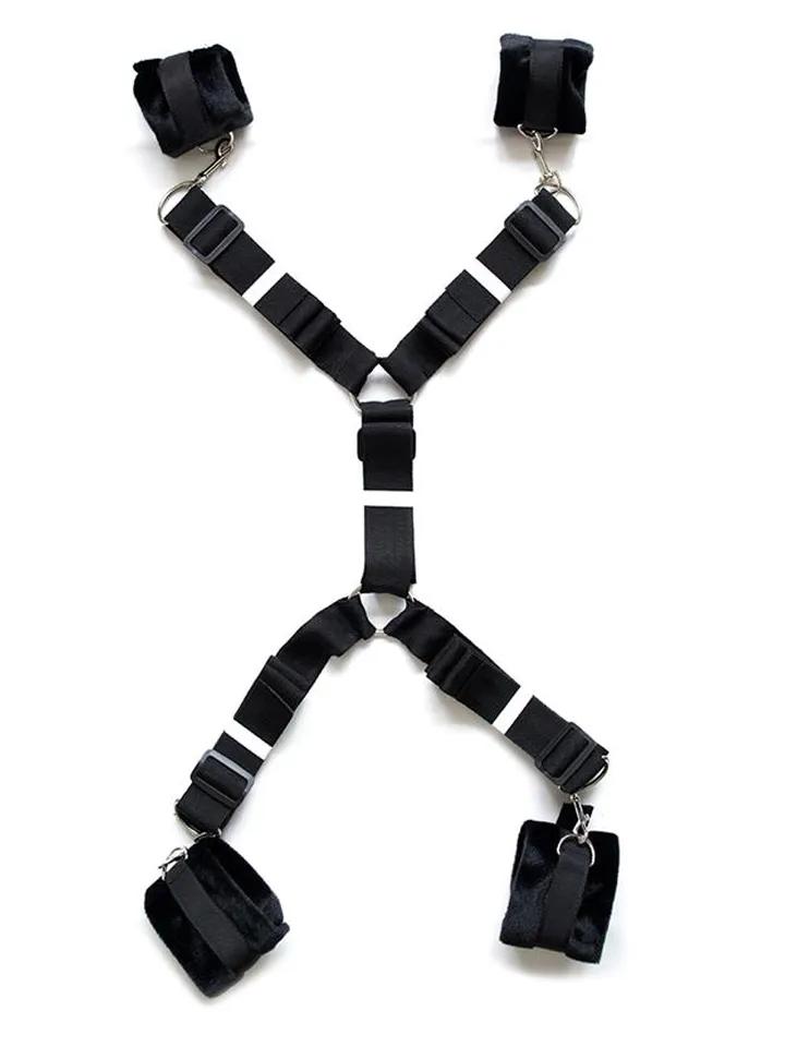 Bed Restraint Set With Cuffs Hand och fotbojor