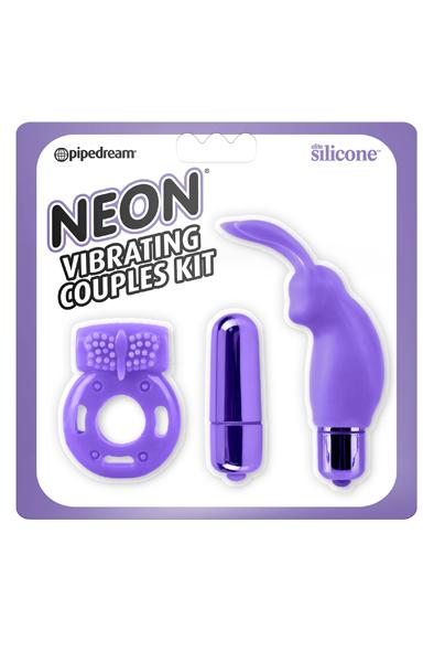 Pipedream Neon Vibrating Kit Purple Paket för par