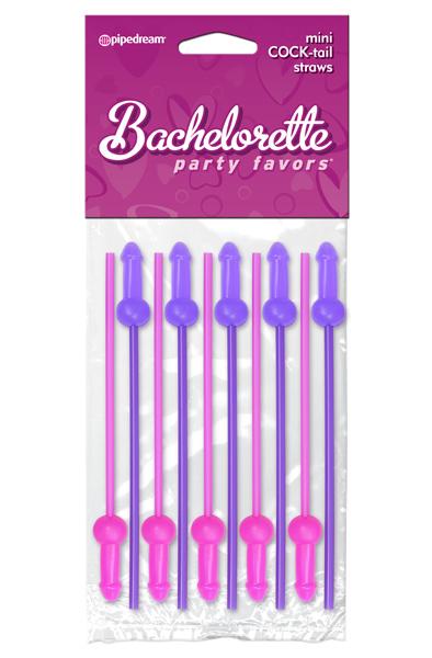 Pipedream Bachelorette Party Favors Mini COCK-tail Straws Snopp Sugrör