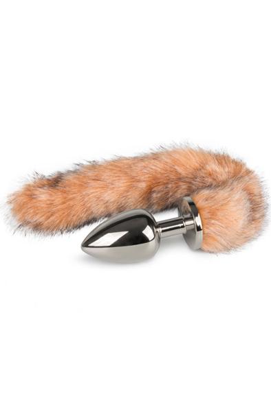 Easytoys Fox Tail Plug Silver Analplugg med svans