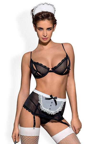 Obsessive Maidme Set 5-pcs  S/M French Maid kostym
