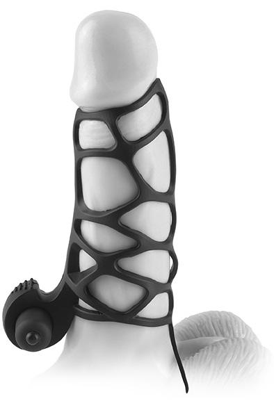 Pipedream X-tensions Extreme Silicone Power Cage Penisöverdrag med vibration