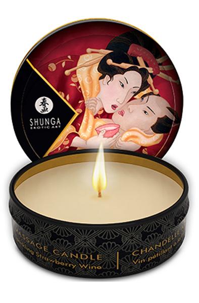 Shunga Erotic Art Massage Candle Sparkling Strawberry 30 ml Massageljus