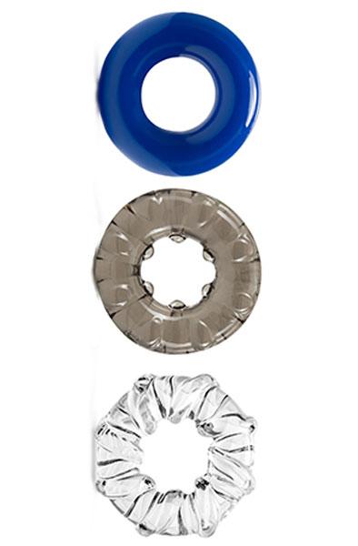 Stay Hard Triple Stretch 3-pack Cockrings Penisringar paket