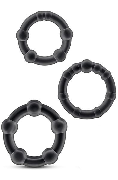 Stay Hard Beaded Cock Rings Black Penisringar paket