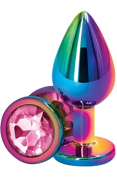 Multicolor Pink Medium Analplugg metall