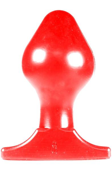 All Red Vinyl Anal Plug 16 cm Grövre analplugg