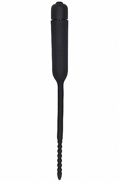 Silicone Vibrating Bullet Plug With Beaded Tip Dilator med vibration