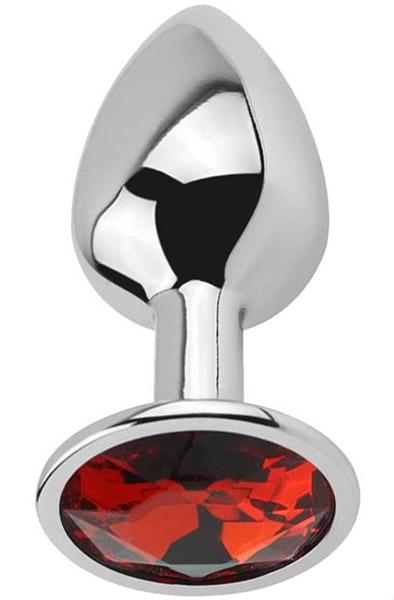 Afterdark Red Rubby Anal Plug M Analplugg metall