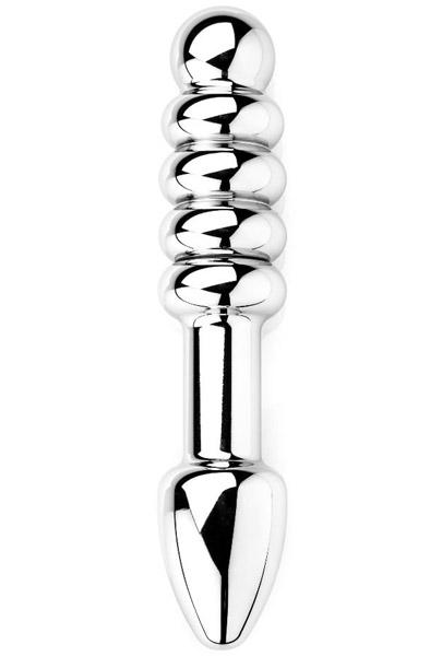 Anal Plug Double Ended With Beads 18cm Analplugg metall