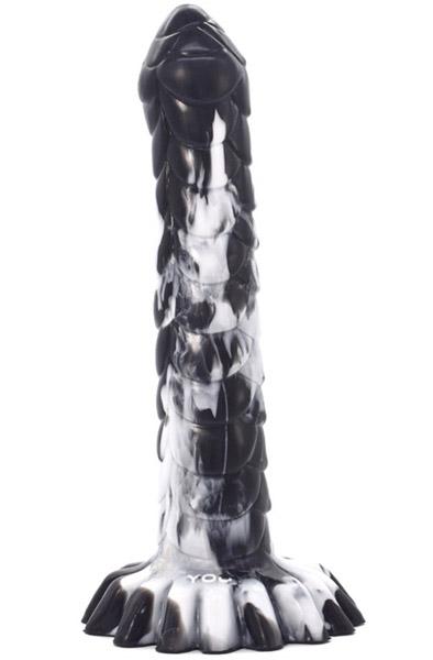 Nagal Dildo Black-White 25 cm Dragon dildo