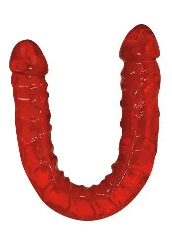 Dubbeldildo 43 cm, Röd