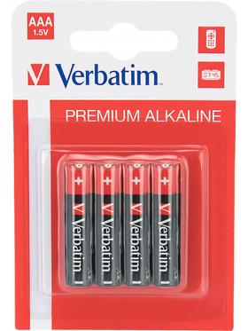Verbatim Batterier Premium, AAA (LR3), 1,5V, Alkaline, 4-pack