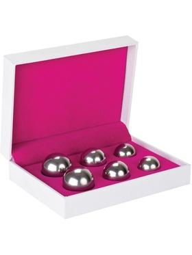 Shots Toys Ben Wa Balls, 3 Different Weights, silver