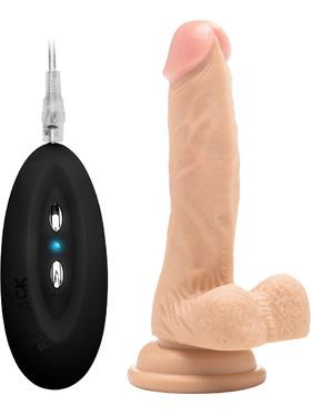 RealRock Vibrating Realistic Cock, 18 cm, ljus