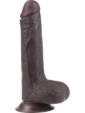 LoveToy Sliding-Skin Dildo, 17.5 cm, mörk
