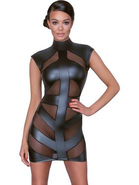 Cottelli Party Matte Look Dress with Powernet