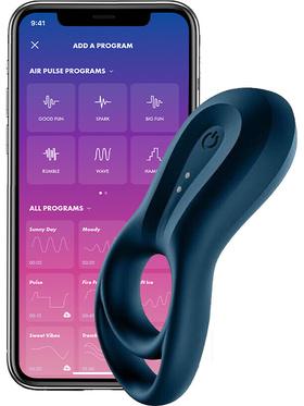 Satisfyer Connect Epic Duo, Ring Vibrator, blå