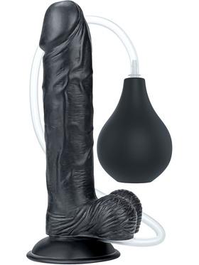 LoveToy Squirt Extreme Dildo, 23 cm, svart