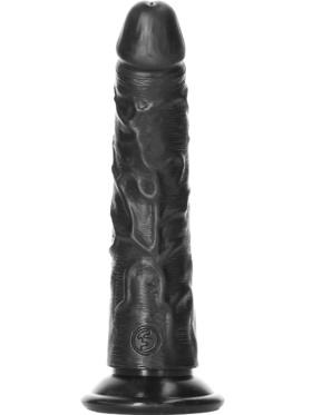 RealRock Slim Realistic Dildo, 15,5 cm, svart