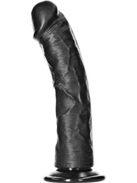 RealRock Curved Realistic Dildo, 20.5 cm, svart