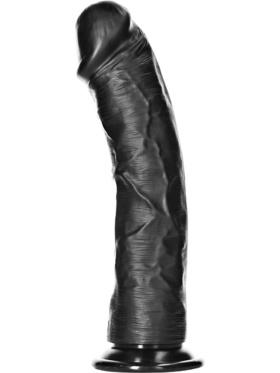 RealRock Curved Realistic Dildo, 23 cm, svart