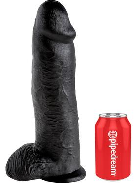 King Cock Realistic Dildo with Balls, 31 cm, svart