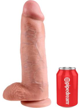 King Cock Realistic Dildo with Balls, 31 cm, ljus