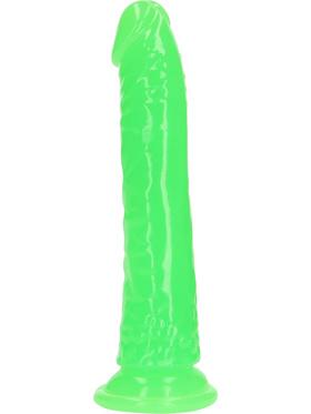 RealRock Glow in the Dark Realistic Dildo, 18 cm, grön