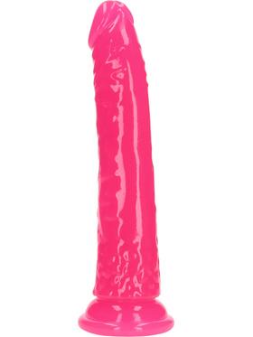 RealRock Glow in the Dark Realistic Dildo, 18 cm, rosa