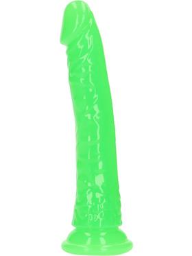 RealRock Glow in the Dark Realistic Dildo, 20 cm, grön