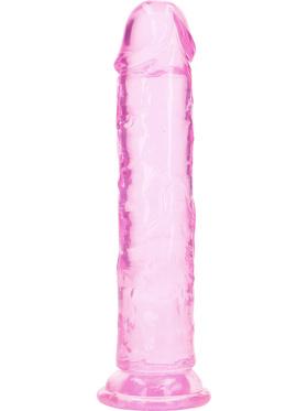 RealRock Crystal Clear Straight Realistic Dildo, 20 cm, rosa