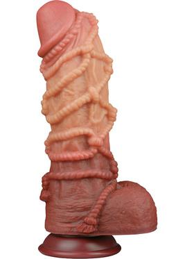 LoveToy Dual-Layered Silicone Cock with Rope, 27 cm