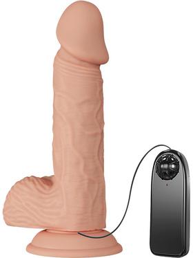 Beautiful Catoblepas Slide-Skin Vibrating Dildo, 21 cm, ljus
