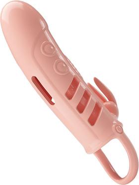 Pretty Love Sloane, Penis Sleeve Rabbit Vibrator, hudfärgad
