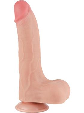 LoveToy Sliding-Skin Dildo, 22 cm, ljus