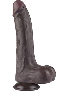 LoveToy Sliding-Skin Dildo, 22 cm, mörk