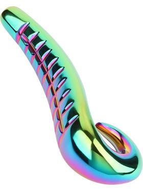 Mr Steel Devil's Tongue Dildo, rainbow