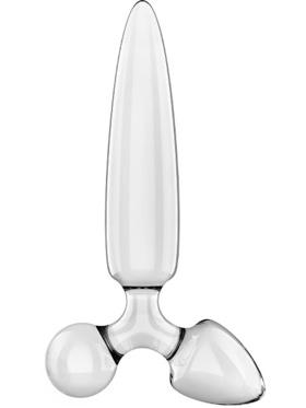 Satisfyer Triple Crystal 1, Glass Dildo, transparent